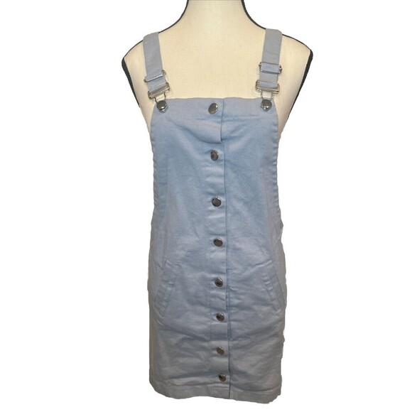 Women’s Harper Heritage BLUE Light Wash Denim Straps Overalls Dress Sz Small - Picture 1 of 9